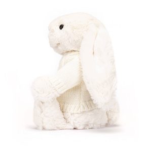 Bashful Cream Bunny with Personalised Cream Jumper