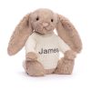 Bashful Beige Bunny with Personalised Cream Jumper