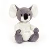 Bashful Koala with Personalised Cream Jumper