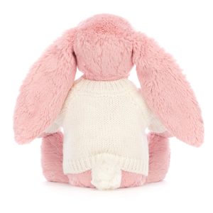 Bashful Petal Bunny with Personalised Cream Jumper