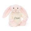 Bashful Pink Bunny with Personalised Cream Jumper