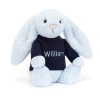 Bashful Blue Bunny with Personalised Navy Jumper