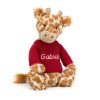 Bashful Giraffe with Personalised Red Jumper