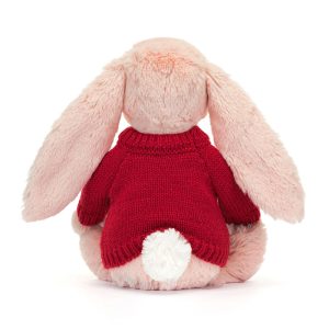 Blossom Blush Bunny with Personalised Red Jumper